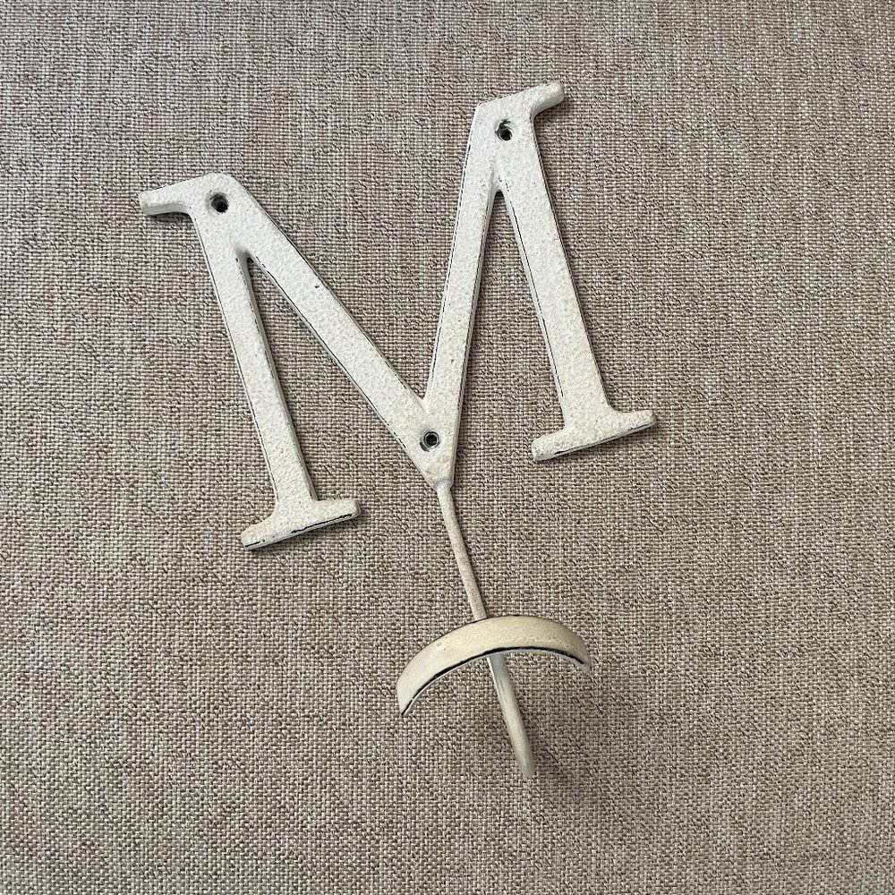 Anthropologie Iron Letter Hook - M
